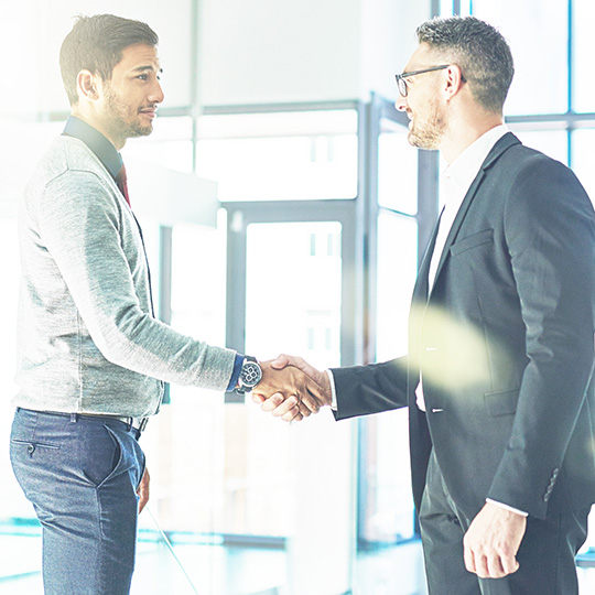 businessmen shaking hands